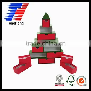 Multilayer Drawer Paper Box Christmas Trees Box thumbnail-1