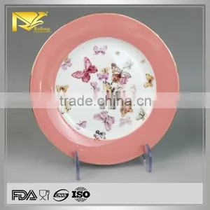 China Supplier Butterfly Glazed Bulk Dinner Plate, Unique Dinner Plates thumbnail-1