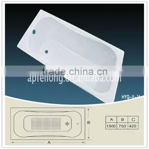 Supplier Enclosed Burliness Bath /manufacturer Sell Durable Cast Iron Bath/bathtub thumbnail-1