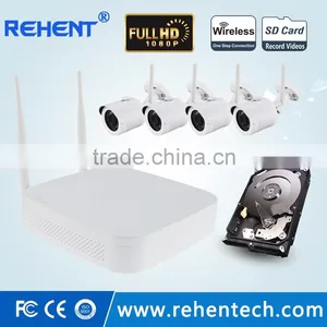 Hot Sale! 1080p Full hd 4ch Wireless Nvr Kit 1tb Built in Home Secuirty System thumbnail-1