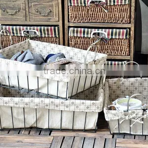 8 Hand Woven - Pastoral Style - Dirty Clothes Basket - Dirty Clothes Basket - Storage Basket - Storage Basket - Basket thumbnail-1