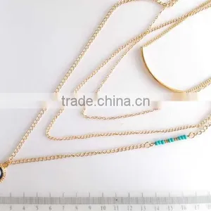 Fashion Multilayer Chain Pendant Necklace thumbnail-4