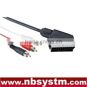 Scart Plug Male to 3 x RCA Plug Male Cable thumbnail-1