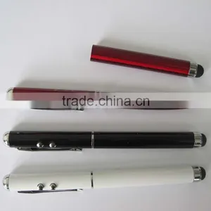 4 in 1 Laser Pointer Pen With Stylus Pen and Led Light thumbnail-1
