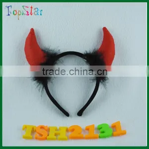 LED Flashing Party Red Devil Horns Headband thumbnail-1