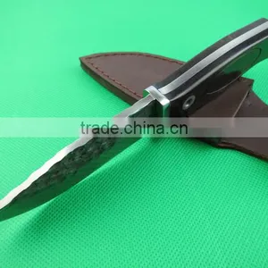 OEM 7Cr13 Fixed Blade Combat Knife With Ebony Handle thumbnail-4