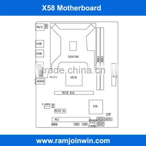 Supports DDR3 1600/1333/1066 Memory X58+ICH10 Chipset Lga1366 Motherboard thumbnail-5