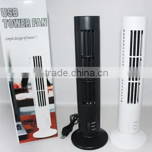 2015 Summer YK-1208 Classic Black / White Mini Portable USB 5V Plastic Tower Fan thumbnail-4