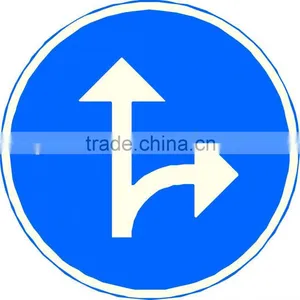Circle Blue Reflective Traffic Sign, Branch Roads Sign thumbnail-1