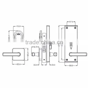 Stainless Steel Swipe Card Door Lock With Software for Hotel thumbnail-3