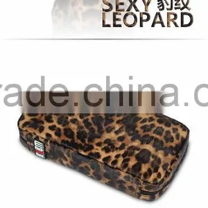 Fashion 64 Capacity African Leopard Grain PU Leather Cover CD DVD Bag CD DVD Storage Bag Car Disc Case thumbnail-3