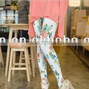 Winter Cashmere Leggings , New Designer Women Flower Printed Leggings thumbnail-2