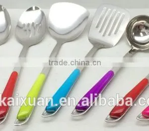 10 PCS 201 Colorful Plastic Handle Stainless Steel Cooking Ware KX-K002 thumbnail-1