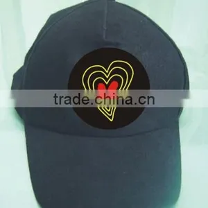 100% Cotton Baseball Cap With EL Panel thumbnail-1