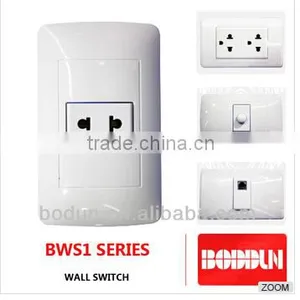 BWS1 NEW MODEL 1 GANG WALL SOCKET WITH HIGHT QUALITY AND REASONABLE PRICE thumbnail-1