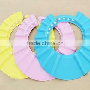New Hot Selling 3 Color Adjustable Shower Cap Protect Shampoo for Baby Health Bathing Bath Waterproof Caps thumbnail-5