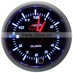 52mm Smoke Lens Electric Analog Clock With White&blue LED Display thumbnail-2