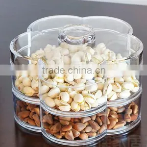 Dry Fruit Box Acrylic Transparent Snack Box of Candy Cassette Cover Storage Box Box Double Multilayer Fruit(B-0296) thumbnail-2