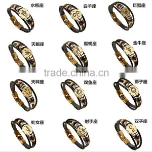 Stainless Steel Leather Wrap Bracelet thumbnail-1