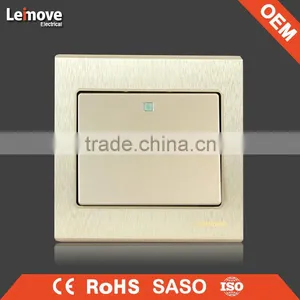 Woven Gold Finish 3 Pin Universal Switched Socket Multiple 3 Pin Wall Socket With Switch thumbnail-2