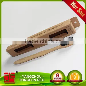 OEM Logo 100% Biodegradable Wholesale Bamboo Charcoal Toothbrush thumbnail-2