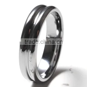 Wholesale Fashion Jewelry Grooved Tungsten Carbide Wedding Rings thumbnail-4
