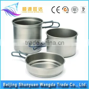 100% Titanium Cookware Kitchen Set With Titanium Mug and Titanium Pan thumbnail-1