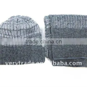 Fashion Winter Beanie Hat Scarf Set thumbnail-1