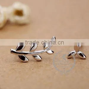 925 Sterling Solid Silver Leaf Branch Earring Stud Fashion Women Earring DIY Jewelry 6730605 thumbnail-1