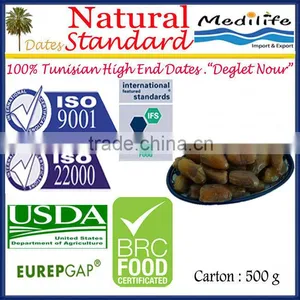 Tunisian High Quality Dates "Deglet Noor" Category,Standard Unbranched Dates Healthy Fruit Products, Natural Sweet Dates 500 gr thumbnail-1
