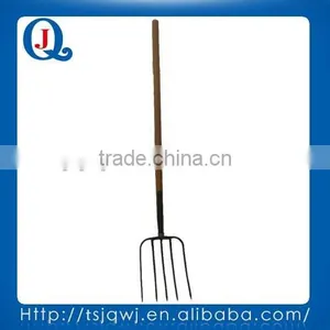 Farm and Garden Digging Fork With Wooden Handle, Steel Handle or Fiber Glass Handle thumbnail-1