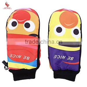 BENICE Paired Unisex Super Warm Protection Water Resistant Cartoon Ski Glove for Outdoor Activity for Children thumbnail-1