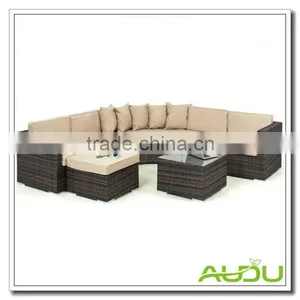 Tuscany Large Black Rattan Garden Corner Sofa thumbnail-1
