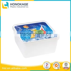 2000ML Food Grade Plastic Square Ice Cream Container,IML Ice Cream Box thumbnail-1