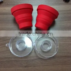 Silicone Foldable Coffee Cup Pill Box Collapsing Travel Drinking Cup thumbnail-4