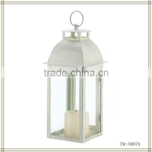 Home Decor Ivory Color Metal Lantern thumbnail-2