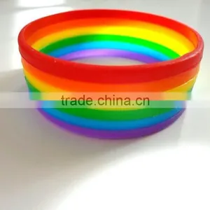 Mixed Colors Silicone Elastic Bands Bracelets thumbnail-1