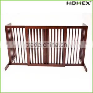 Wood Solid Pet Gate Extendable Pet Fence Homex_BSCI Factory thumbnail-1