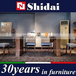 HOT SALE Walnut Veneer Modern Wooden Dining Table Set A-18RE thumbnail-5