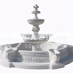Garden Decoration Hand Carved Natural Marble Water Fountains for Sale thumbnail-1