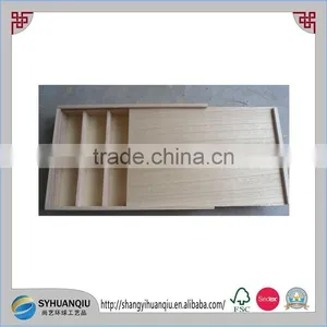 Custom Wooden Plain Sliding Lid Wooden Salt Box and Handmade Wooden Comparttment Spices Box thumbnail-1