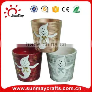 Ceramic Pumpkin Shaped Flower Pot for Halloween thumbnail-3