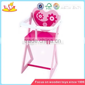Wholesale Pink Wooden Doll Chair for Kids Lovely Toddler Wooden Doll Chair Bring Fun W08F024 thumbnail-1