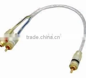 RCA PLUG - 2RAC PLUG Foil Shielded Transparent Cable thumbnail-1