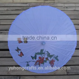 Colorful Hand-painted Chinese Silk Parasol thumbnail-3