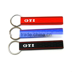 Promotional Gifts Wholesale Silicone GTI Keychain 3d Pvc Rubber Keychain Keyring thumbnail-1