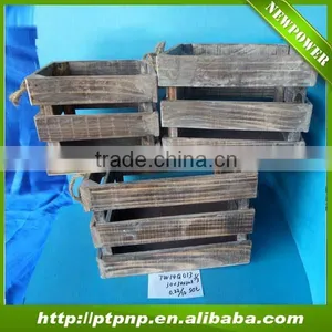 2015 Hot Sale Wholesale Garden Deco Cheap Wood Flower Planter Pot 7W14Q020 thumbnail-6
