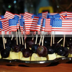 Small Customized Cheese Flag Toothpicks thumbnail-1