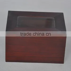 Factory Price Wooden Tea Box With Glass Top, Glass Lid Wooden Tea Box, Handmade Wooden Tea Box thumbnail-3