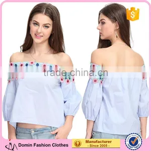Off Shoulder Woman Designer Pattern Latest Blouse Design Image thumbnail-1